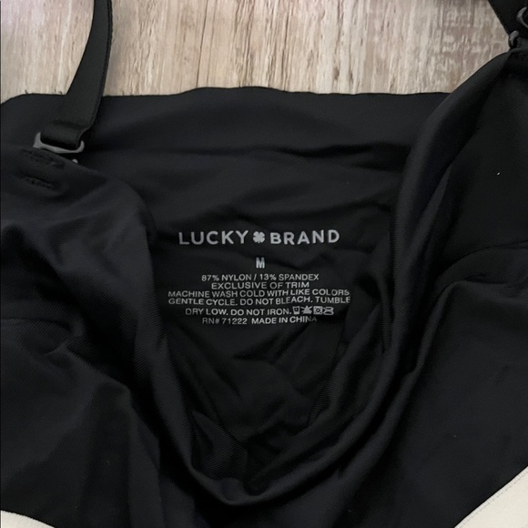 Lucky Brand Bralette Trio in Black, Cream, and Pink - Picture 4 of 5